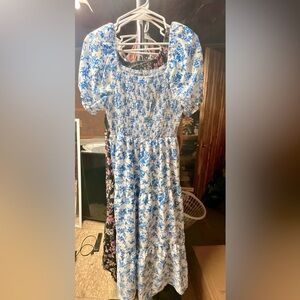 Floral Print Puff Sleeve Dress